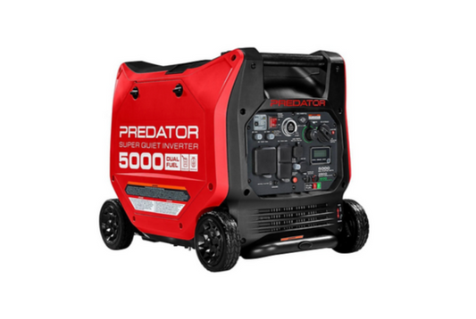 PREDATOR 5000 Watt Dual-Fuel SUPER QUIET Inverter Generator with Remote Start an